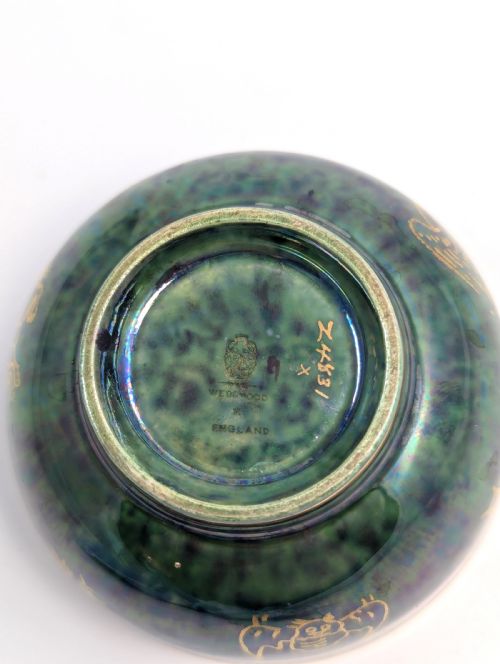 WEDGWOOD GREEN DRAGON LUSTRE BOWL DAISY MAKEIGJONES 1920S - ADDITIONAL PHOTO 8