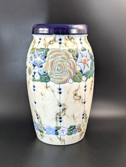 Amphora Ceramic Vase in the Art Deco Style. Made in Czechoslovakia, 1920