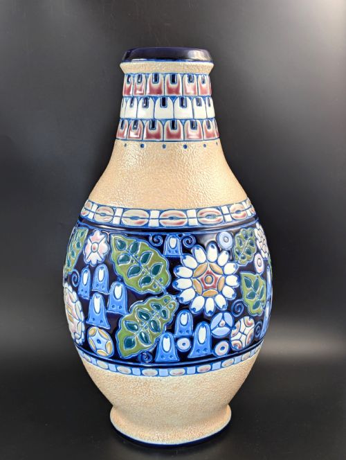 fig 2. Art Nouveau Majolica Vase by Amphora, Czechoslovakia, circa 1920