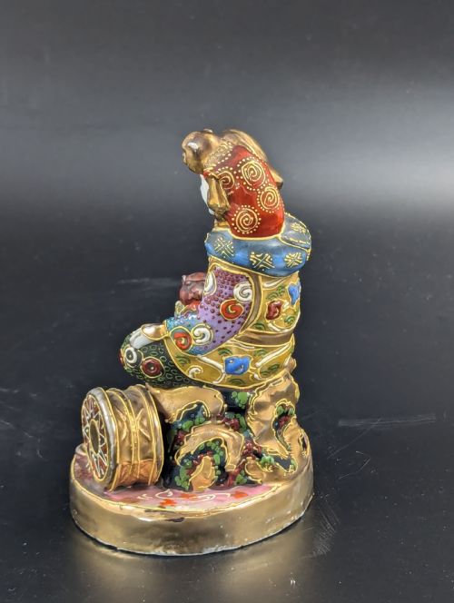 fig 2. Antique Porcelain Figurine ‘Boy with Monkeys’ by Satsuma, Japan, Meiji period (1868 -1912).