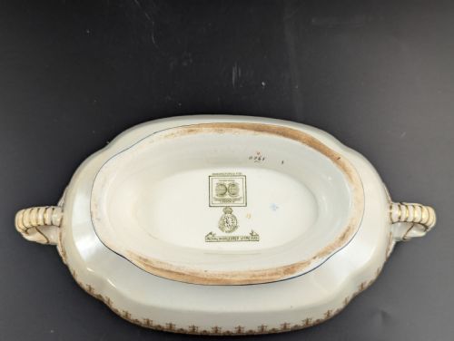 fig 5. Antique Royal Worcester Vitreous gravy boat, with underplate, c. 1899.