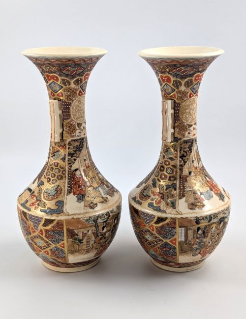 fig 2. Antique Satsuma Vases by Takichi Hotoda, Meiji Period (1868-1912)
