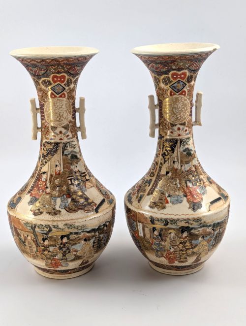 fig 3. Antique Satsuma Vases by Takichi Hotoda, Meiji Period (1868-1912)