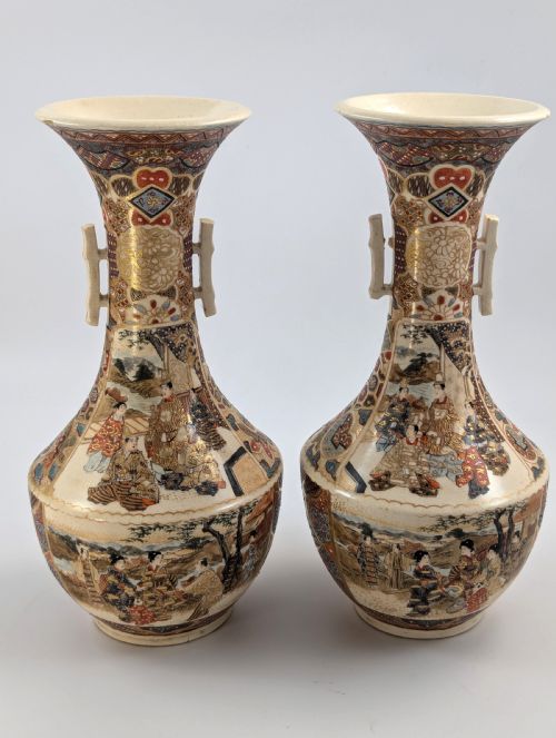 fig 4. Antique Satsuma Vases by Takichi Hotoda, Meiji Period (1868-1912)