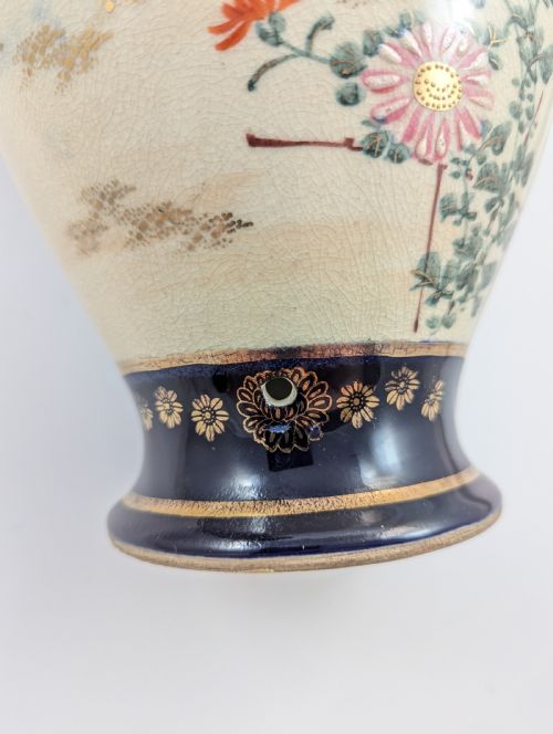 ANTIQUE HANDPAINTED PAIR OF SATSUMA VASES JAPAN MEIJI PERIOD - ADDITIONAL PHOTO 10