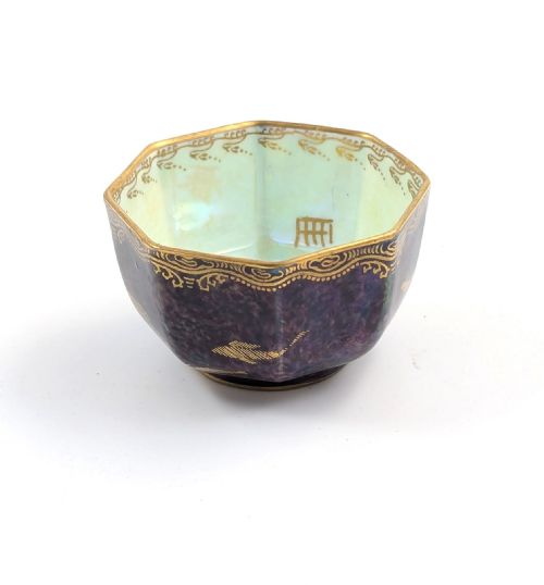 DAISY MAKEIGJONES FOR WEDGWOOD FAIRYLAND LUSTRE GOLDFISH OCTAGONAL BOWL C 1915 - ADDITIONAL PHOTO 4