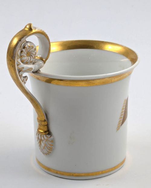 fig 3. Antique KPM Berlin, Germany, Porcelain Hand-Painted Cup, c. 1780-1790.
