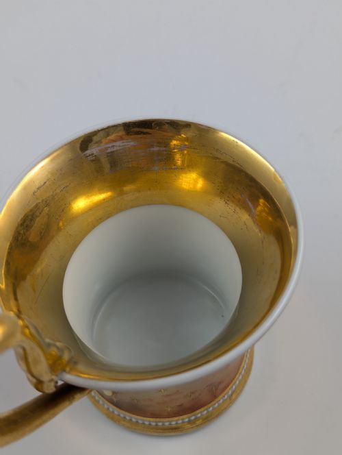 ANTIQUE KPM BERLIN GERMANY PORCELAIN HANDPAINTED CUP SAUCER C 1800 - ADDITIONAL PHOTO 11