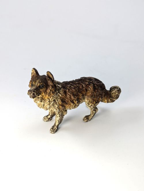 fig 1. Austrian Cold-Painted Bronze Dog Figure