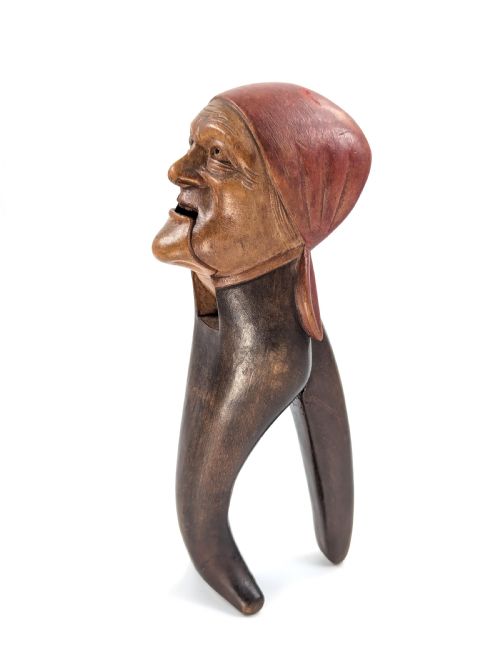 fig 1. Antique Black Forest Carved Wood Nut Crackers