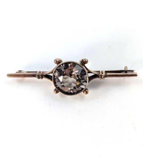 fig 2. Russian Silver-Gilt Brooch with Smoky Topaz