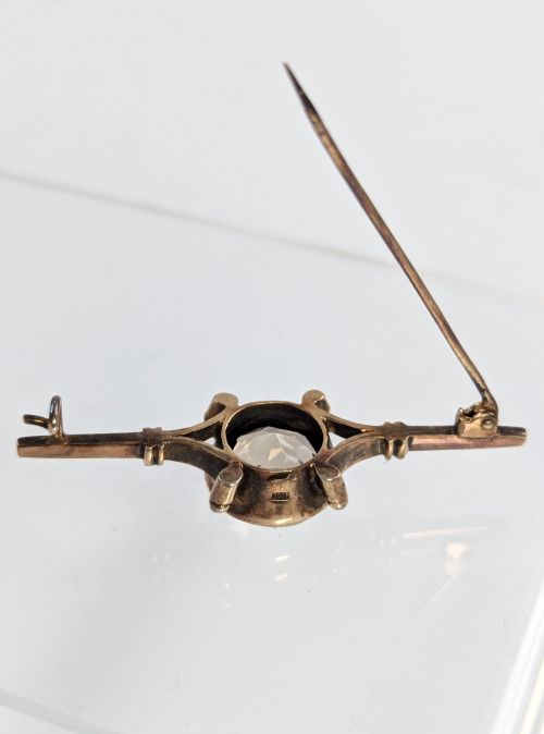 fig 3. Russian Silver-Gilt Brooch with Smoky Topaz