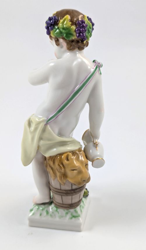 fig 3. Antique Porcelain Figurine of Bacchus Putto, KPM, Germany, ?. 1850