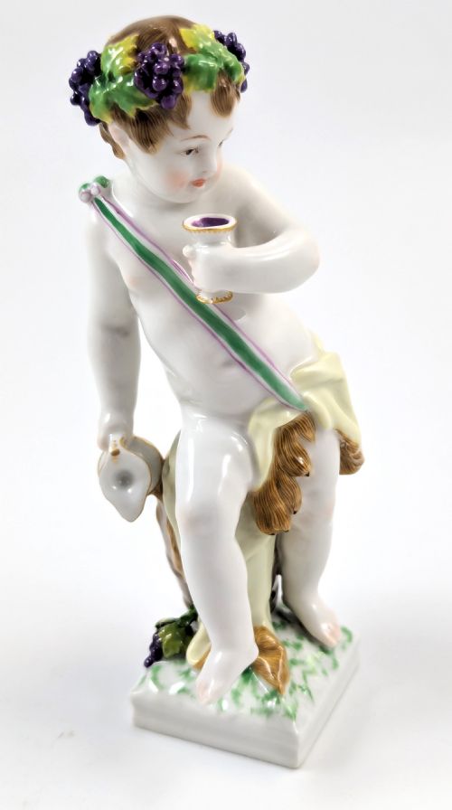 fig 5. Antique Porcelain Figurine of Bacchus Putto, KPM, Germany, ?. 1850