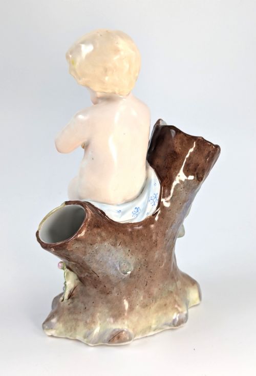 fig 2. Antique Porcelain Cherub Figurine/Vase, Richard Eckert, Dresden, 1909