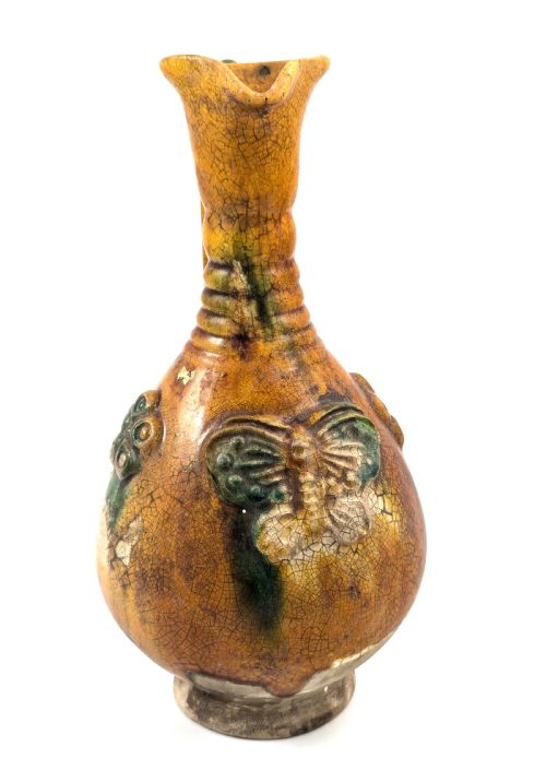 fig 1. Antique Earthenware Amber (Yellow) Glazed Ewer, Cannakkale, mid-19th century