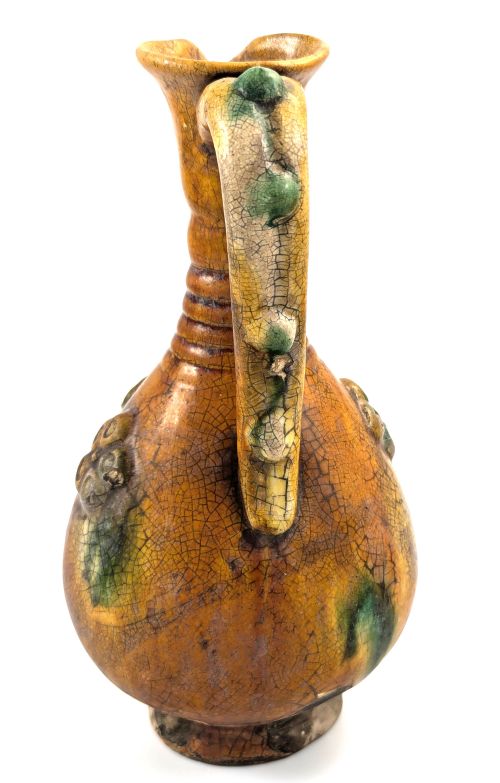 fig 3. Antique Earthenware Amber (Yellow) Glazed Ewer, Cannakkale, mid-19th century