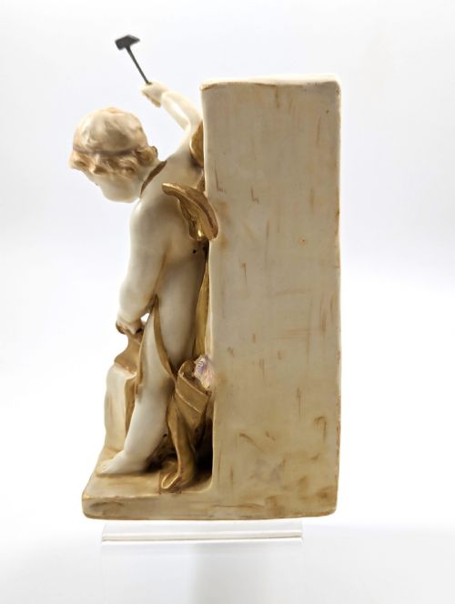 fig 2. Antique Rare Porcelain Figurine of Cupid by Wahliss, Teplitz-Turn, Austria, c. early 20th century