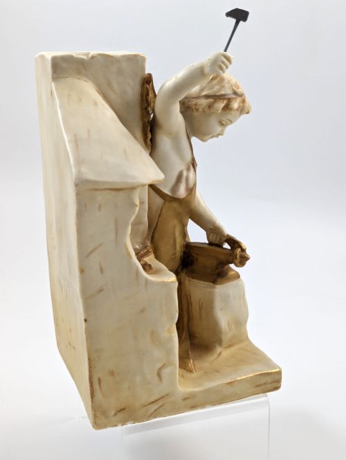 fig 4. Antique Rare Porcelain Figurine of Cupid by Wahliss, Teplitz-Turn, Austria, c. early 20th century