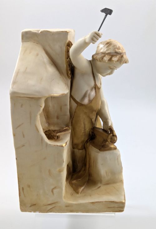 fig 5. Antique Rare Porcelain Figurine of Cupid by Wahliss, Teplitz-Turn, Austria, c. early 20th century