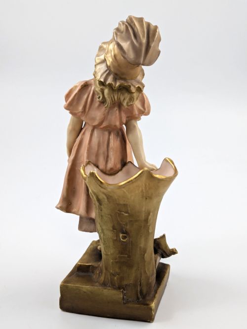 fig 3. Antique Porcelain Figurine/Vase Planter by Ernst Wahliss, Teplitz-Turn, Austria, c. 1897