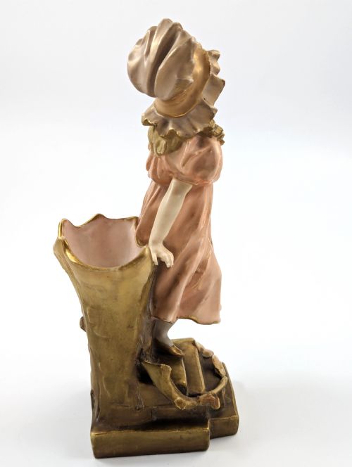 fig 4. Antique Porcelain Figurine/Vase Planter by Ernst Wahliss, Teplitz-Turn, Austria, c. 1897