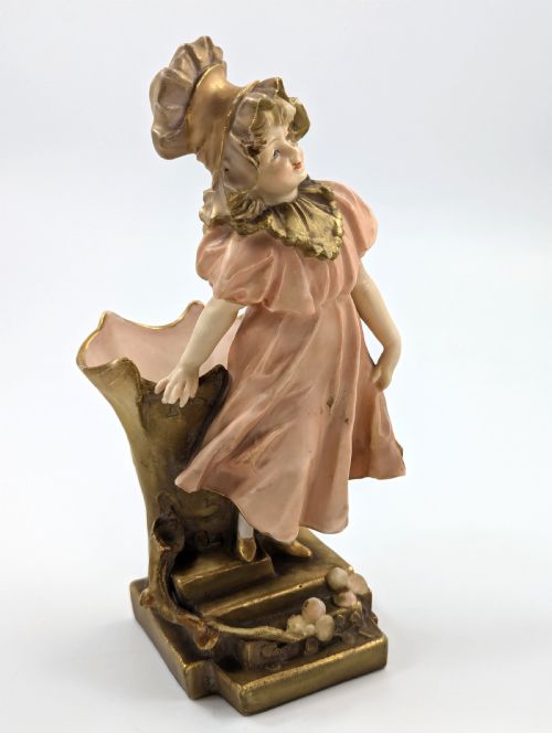 fig 5. Antique Porcelain Figurine/Vase Planter by Ernst Wahliss, Teplitz-Turn, Austria, c. 1897