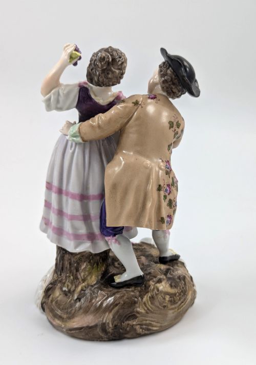 fig 3. Antique Porcelain Figurine Couple, Triebner, Ens & Eckert, Volkstedt, c. 1877-1894.