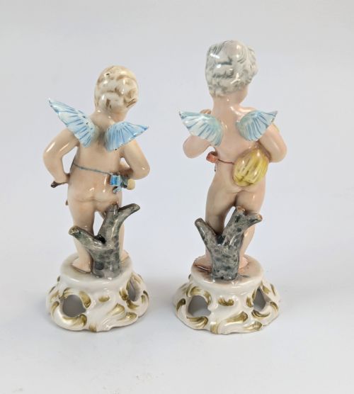 fig 3. Antique Porcelain Cherubs Figurines by Bohne Söhne Rudolstadt, c. 1880.
