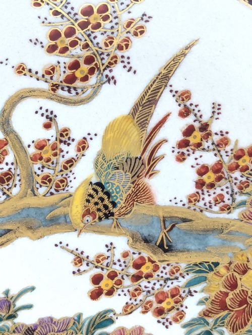 fig 1. Satsuma by Koshida, Crackle Porcelain Plate, Meiji period.