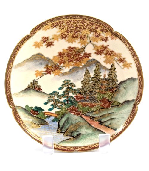Satsuma  by Koshida, Porcelain Plate, Meiji Period.