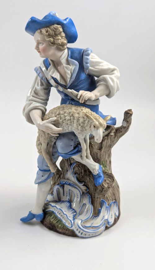 fig 1. Antique porcelain figurine , Joseph Gaspard Robert, 18th c.