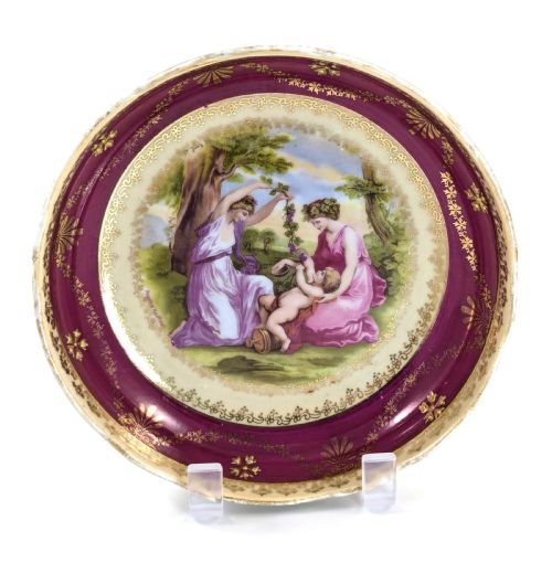 Antique Porcelain  Plate, Beyer and Bock, Volkstedt - Rudolstadt, C.1905.