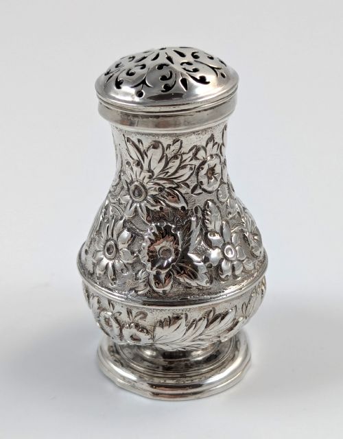 fig 2. Antique Silver Sugar Caster, George II, 1738 – Very Rare