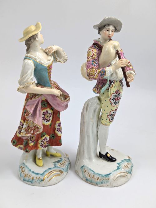 ANTIQUE CHELSEA PORCELAIN FIGURINES C 1760 - ADDITIONAL PHOTO 5