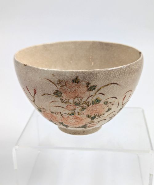 Japanese Tea Bowl (Chawan), Ninsei Kyo-ware Style, Late Edo Period (1800–1849)