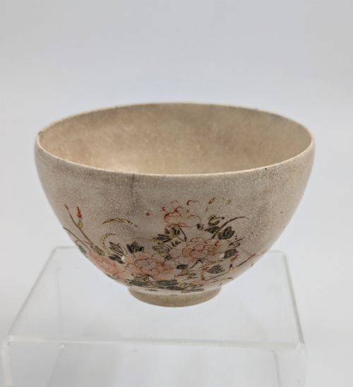 fig 3. Japanese Tea Bowl (Chawan), Ninsei Kyo-ware Style, Late Edo Period (1800–1849)