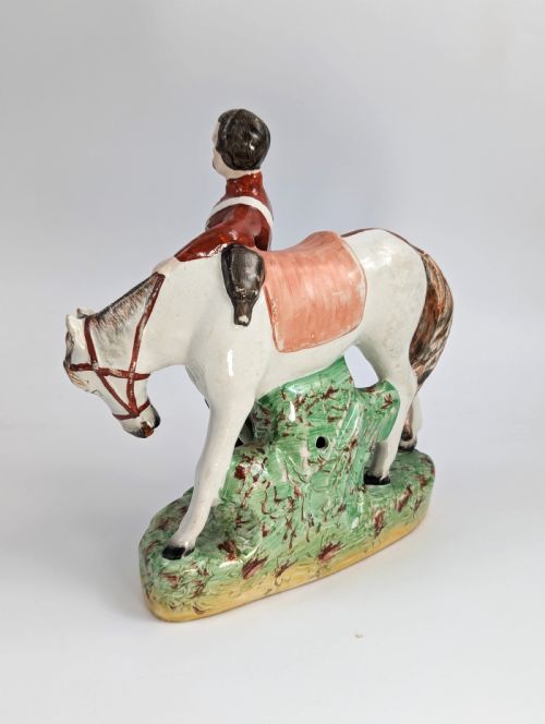 fig 2. Staffordshire pottery figurine of General Napier with horse, likely Thomas Parr, c. 1860, antique English military figure
