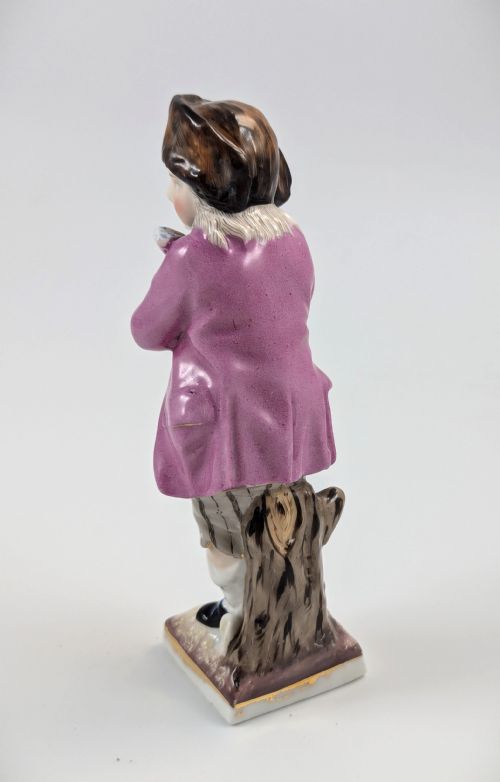 SITZENDORF PORCELAIN ANTIQUE FIGURINE SKATER HANDPAINTED GERMANY C 1880S - ADDITIONAL PHOTO 2