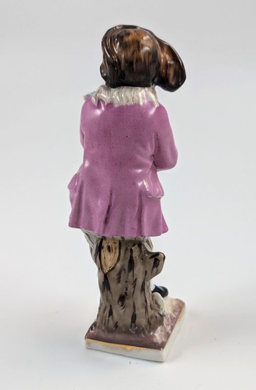 SITZENDORF PORCELAIN ANTIQUE FIGURINE SKATER HANDPAINTED GERMANY C 1880S - ADDITIONAL PHOTO 3