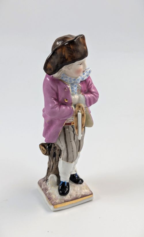 SITZENDORF PORCELAIN ANTIQUE FIGURINE SKATER HANDPAINTED GERMANY C 1880S - ADDITIONAL PHOTO 5
