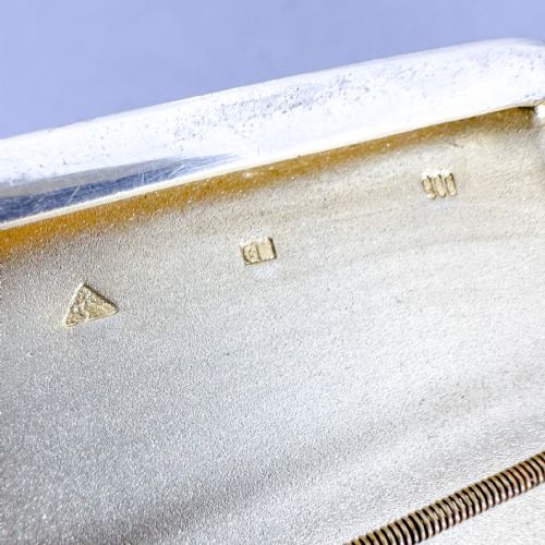 SILVER CZECH ART DECO DOUBLE CIGARETTE CASE WITH GOLD SCROLLS - ADDITIONAL PHOTO 13