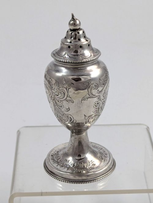 fig 3. Victorian Silver Sugar Shaker/Sifter, Birmingham, 1857