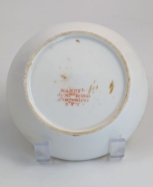 fig 2. Antique Porcelain Cup and Saucer, Dihl and Guérhard, France, c. 1790