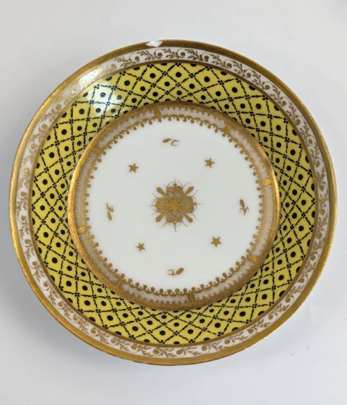 fig 3. Antique Porcelain Cup and Saucer, Dihl and Guérhard, France, c. 1790