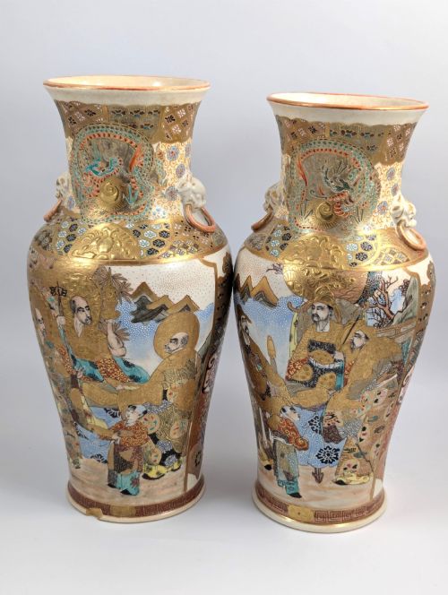 fig 3. Satsuma Vases, Kyoto, Nishida Workshop , c. 1890