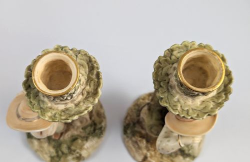ROYAL WORCESTER FIGURINESCANDLESTICKS JAMES HADLEY 1887 - ADDITIONAL PHOTO 7