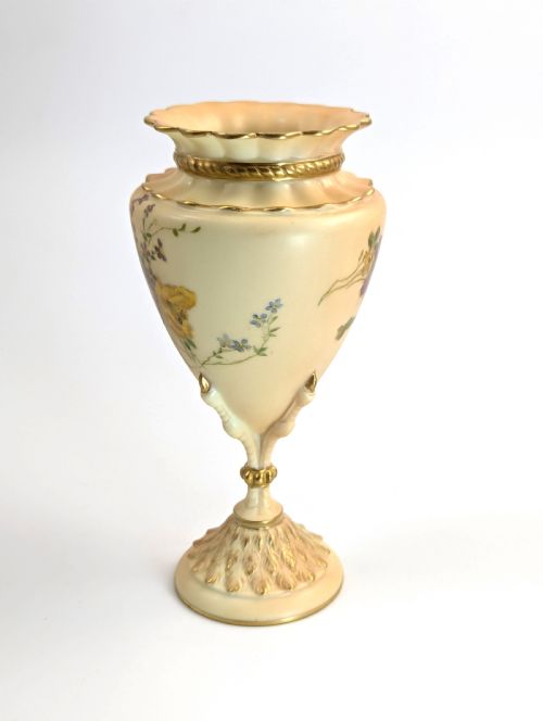 fig 1. Rare Royal Worcester Vase with Eagle Claw Base