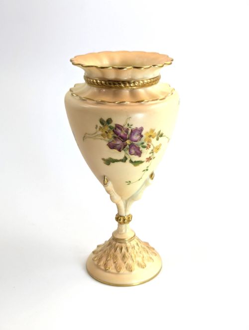 fig 2. Rare Royal Worcester Vase with Eagle Claw Base