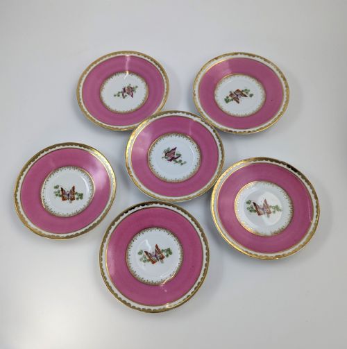 fig 2. Antique Victoria Austria porcelain 10pc coffee cup and saucer set for 5 persons